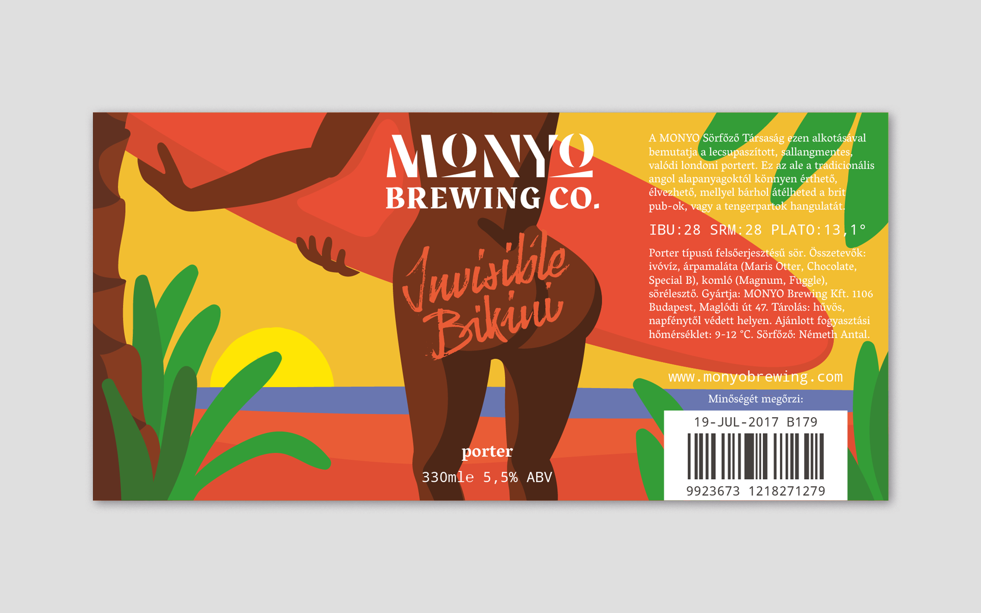 MONYO craft beer packaging \ Invisible Bikini label design