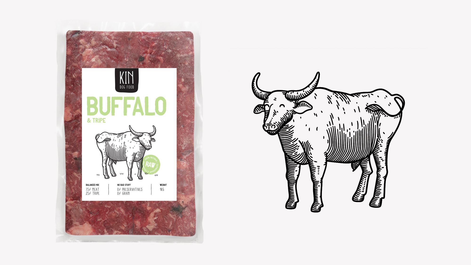 Dog food packaging - Buffalo