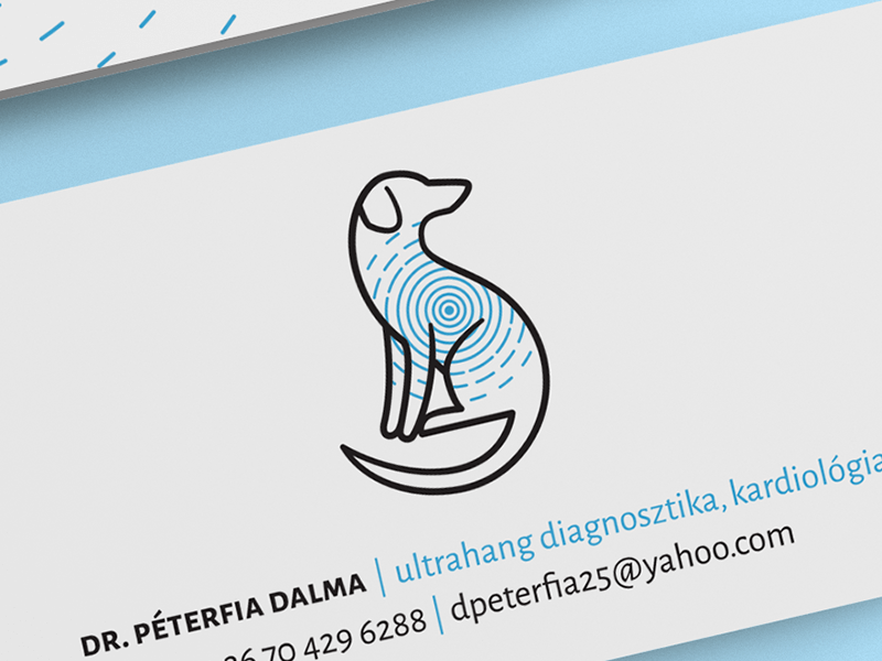 Dr Dalma Peterfia veterinary business cards